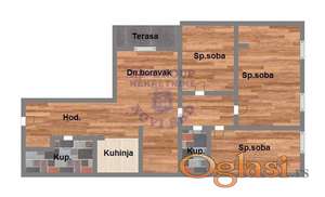 Cetvorosoban, 78m2 Socijalno