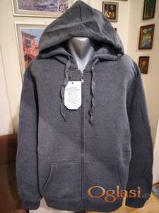 Novi muski duks sa kapuljacom Vopse Sivi 4XL Debeli Zimski Novo