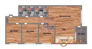 Troiposoban stan u Petrovaradinu,76m2