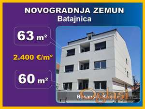 Novogradnja stan 60 m2, Batajnica, može kredit