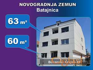 Novogradnja stan 60 m2, Batajnica, može kredit