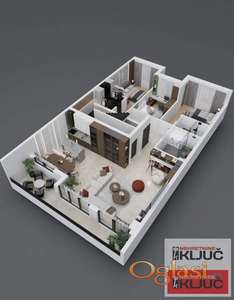 KOD LIPOV GAJA, 118m2, Četvorosoban sa krovnom terasom, Pdv, Kredit