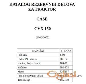 Case CVX 150 - Katalog delova