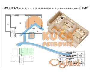 Novogradnja 31m2  Branko Bjegović