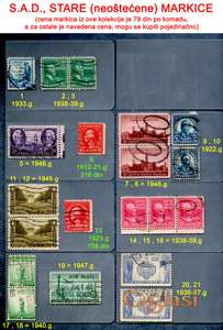 Stare poštanske markice, S.A.D.