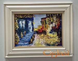 Ulje na platnu - Velika ulica cveca, prelepo!