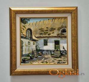 Ulje na platnu - Seosko dvoriste, prelepo!