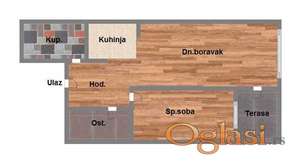 Odličan dvosoban stan na Somborskom Bulevaru!