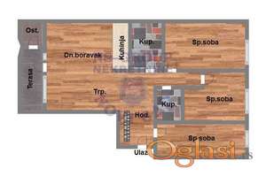 Cetvorosoban, 83m2 Socijalno