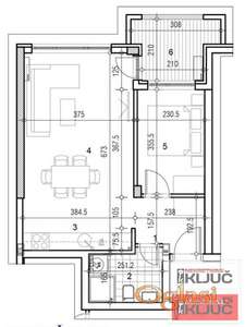 ADICE, 46m2, Dvosoban sa pdv