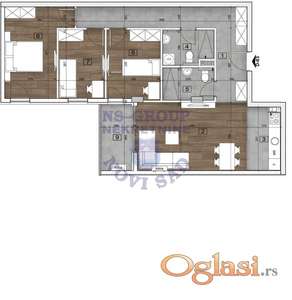 - 86m2 - Četvorosoban - B. P. Pavla - Odličan kvalitet -