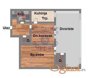 Dvosoban stan na Novom Naselju, 46m2