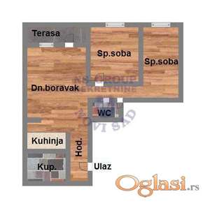 Trosoban stan u izgradnji Telep