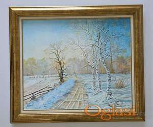 Ulje na platnu - Mir zimskog jutra, prelepo!