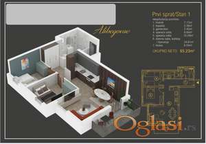 TROSOBAN STAN NA ALIBEGOVCU - IMA POVRAT PDV-A