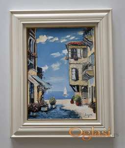 Ulje na platnu - Zivot na moru, prelepa slika!